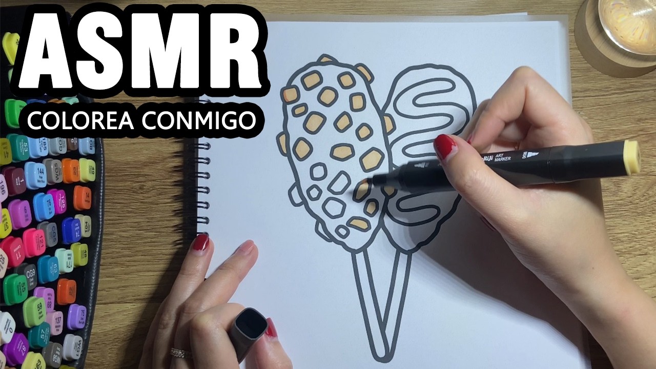 ASMR | colorea conmigo Coco Wyo Food Drink SWEETS (Corn Dog) | Saggo Coloring #coloring