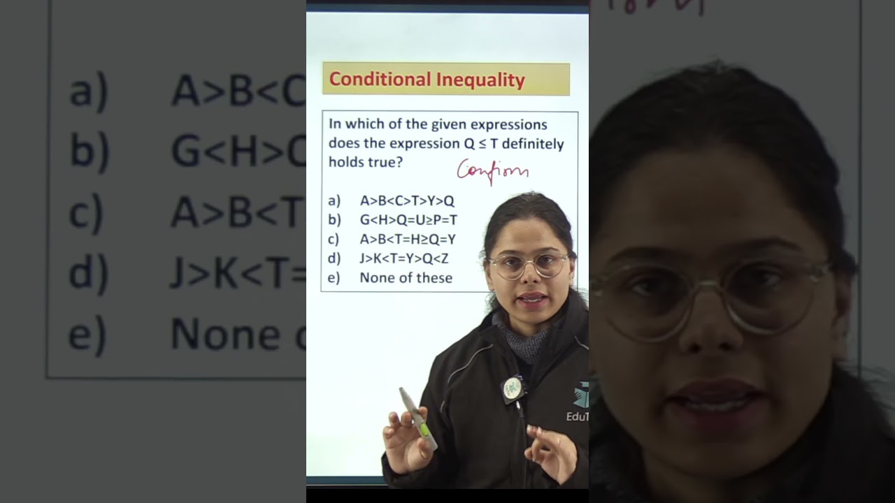 SBI PO 2025 Reasoning Conditional Inequality|SBI PO Reasoning Practice Questions for Prelims |EduTap