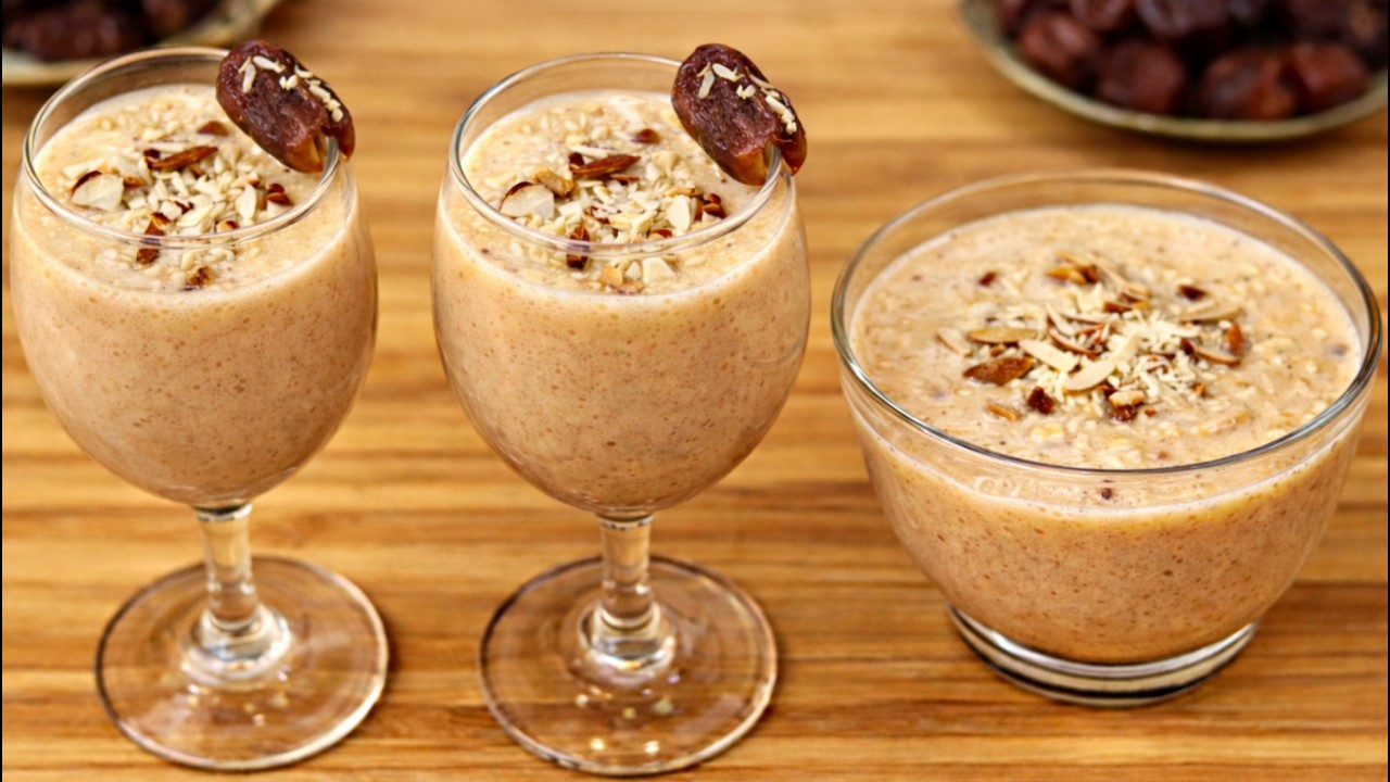 Ramzan Special Dates & Almond Sharbat | Instant Energy Drink for Iftar | Khajoor Badam Sharbat