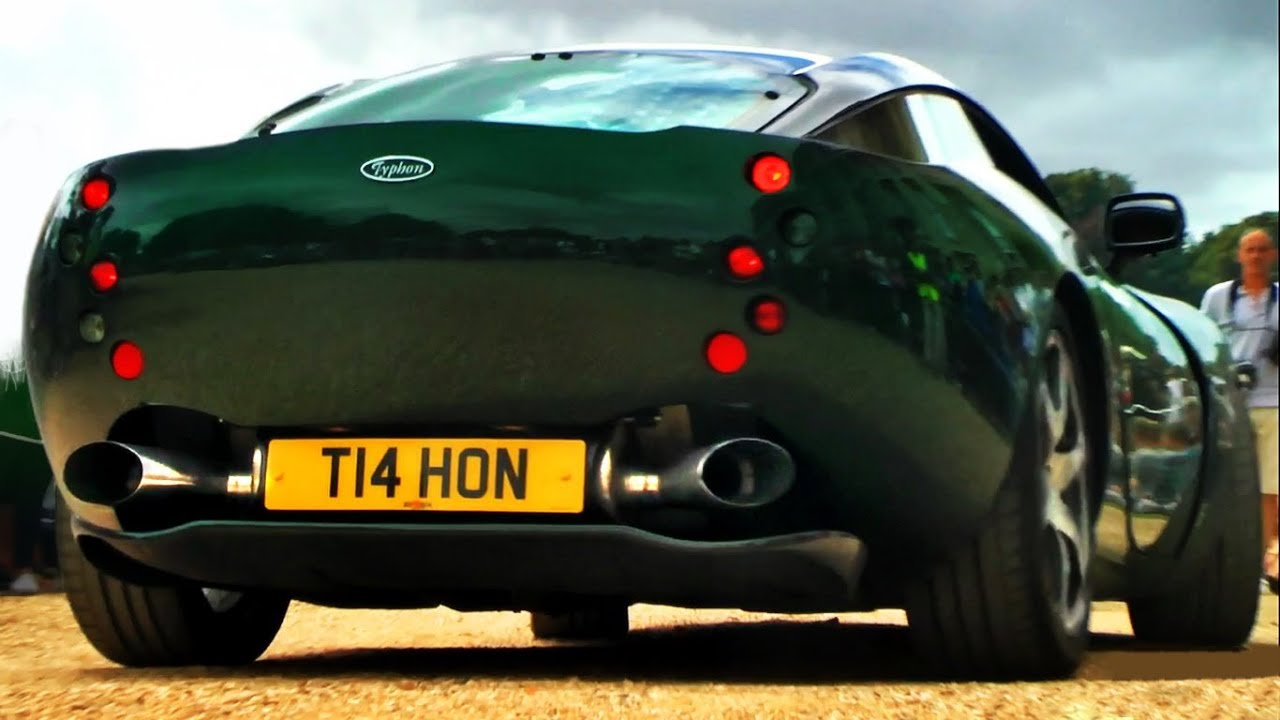TVR Typhon - BURNOUT, revs and sounds! (One of the rarest cars in the World!)