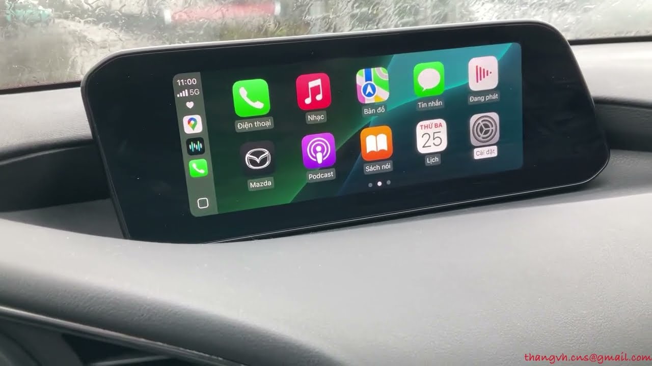 Hướng dẫn kết nối Apple Carplay | Kết nối iphone với màn hình xe ô tô Mazda 3 All New