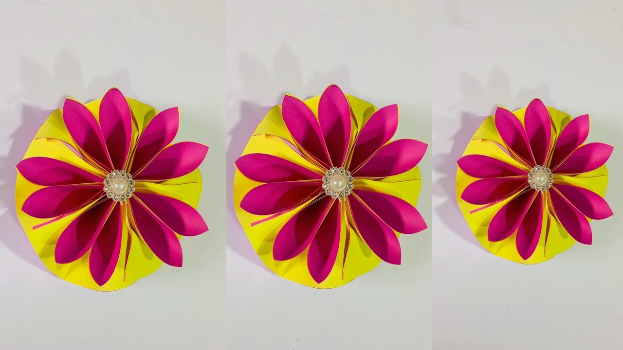Super Easy Paper Flower Making Idea / DIY Paper craft / Very easy paper flower 💐.
