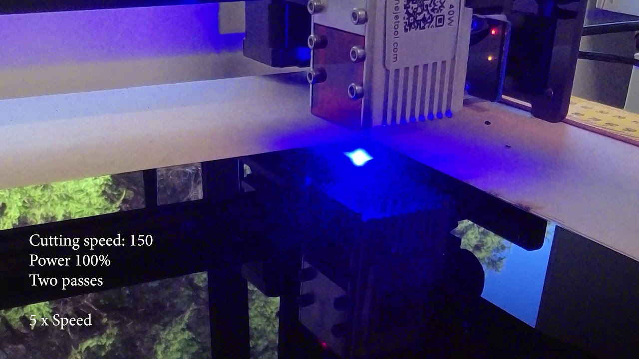 Cutting acrylic with the NEJE 40W Laser cutter/engraver