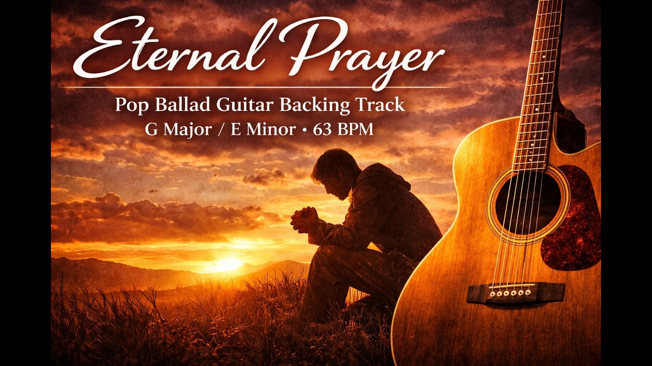 Eternal Prayer – Pop Ballad Guitar Backing Track in G Major – 63 BPM