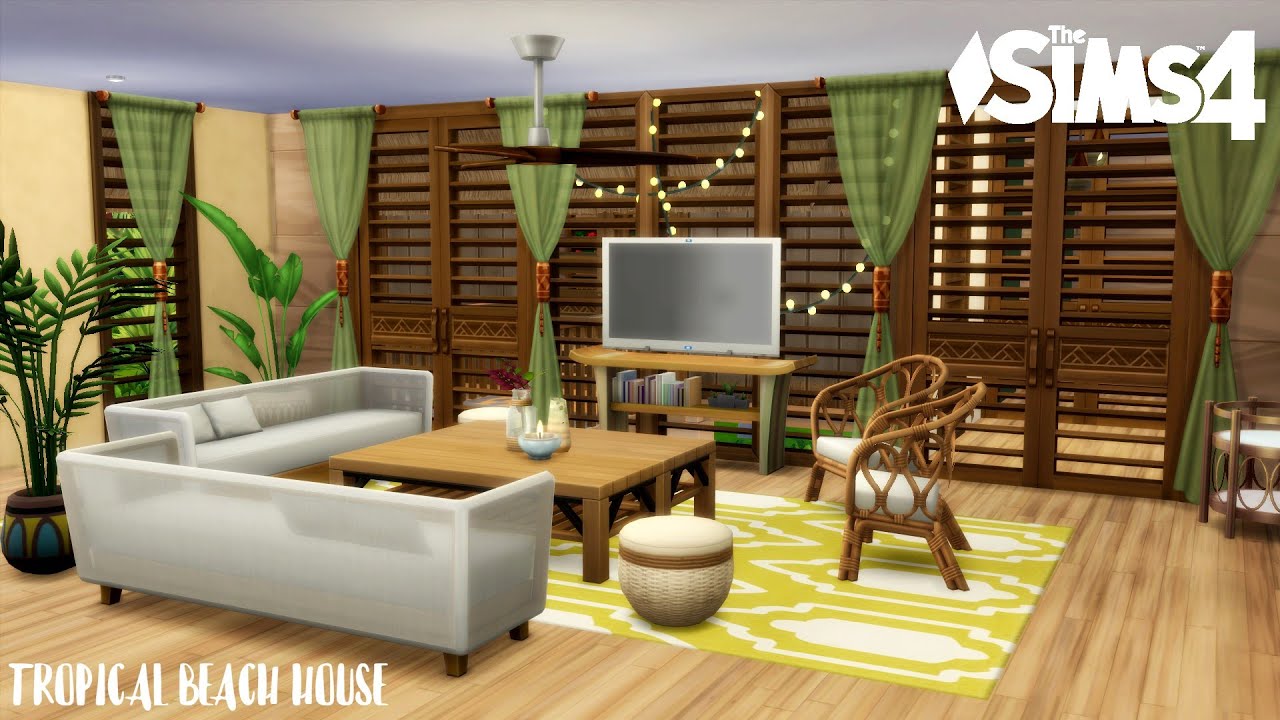 THE SIMS 4 / Tropical Beach House / No CC / Stop motion