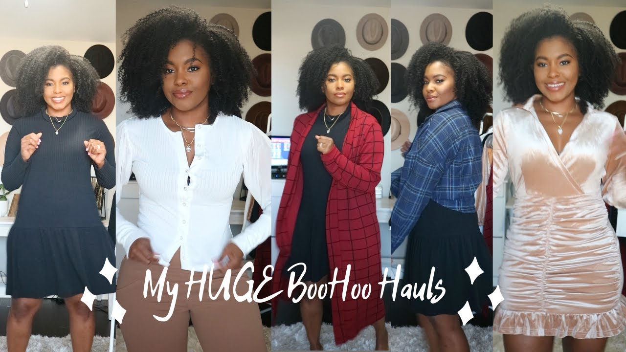 My $200 BooHoo Haul || Velvet + Oversized Shirts + Dresses || LivinFearless