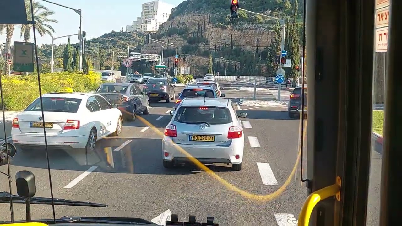 מחיפה לבני ברק דרך מנהרות הכרמל, כבישים 2, 5 ו-4 Haifa to Bnei Brak via Carmel tunnels & roads