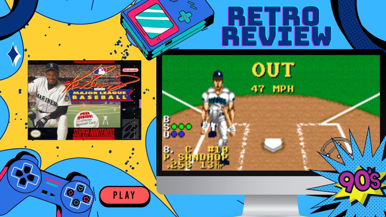 RETRO REVIEW - Ken Griffey Jr Presents Major League Baseball - Super Nintendo 1994 Video Game
