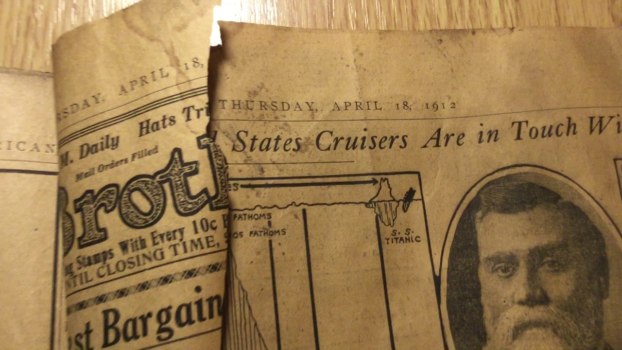 Original Titanic Newspaper