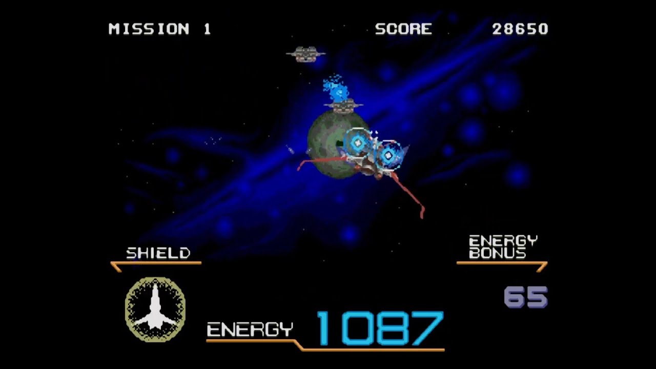 SEGA Mega Drive Classics PS4: Galaxy Force II (Mission 1) Scene A Gameplay 