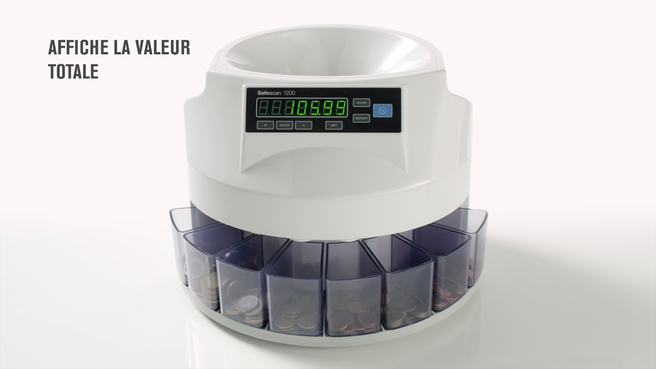 Safescan 1250 Compteuse et trieuse de pièces.