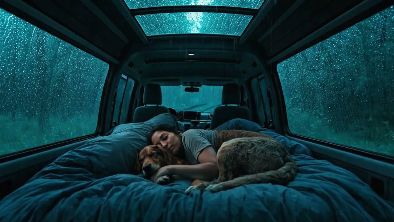 Heavy Rain Outside, Warm Car Inside 🚗 Deep Sleep