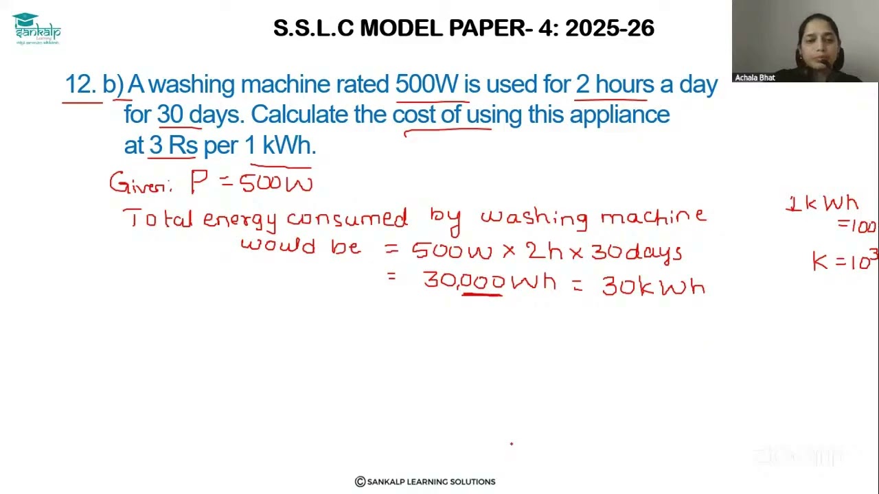 Model question paper 4 - Science - EM - Qno 12B
