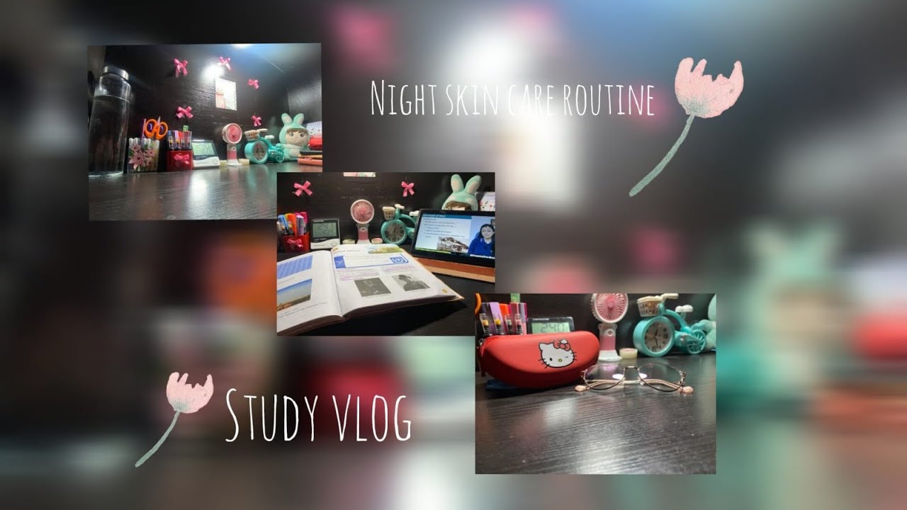 Night skin care #study vlog🌸