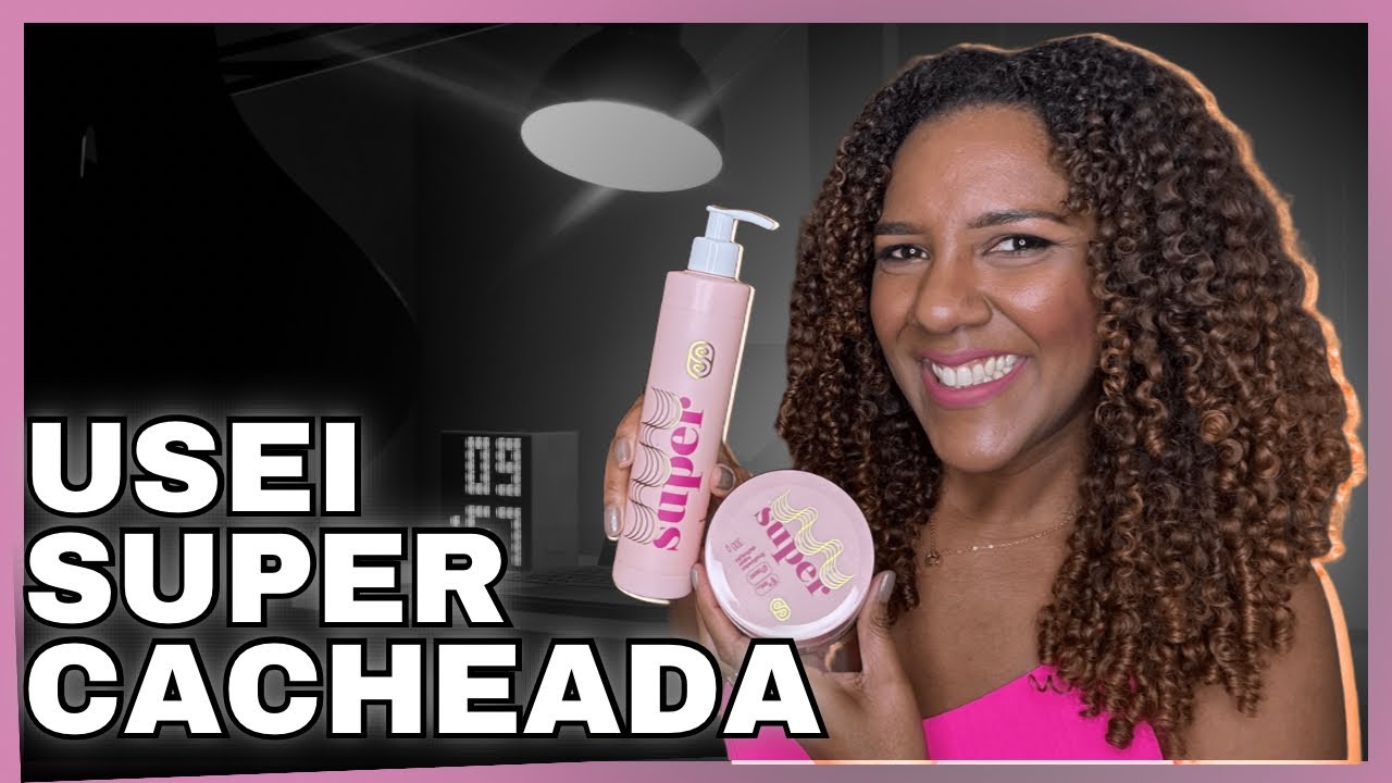 Usei super cacheada em meus cachos