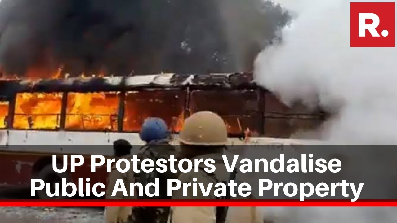 Protesters Vandalise Private And Public Property In Lucknow Amid Anti-CAA Protests
