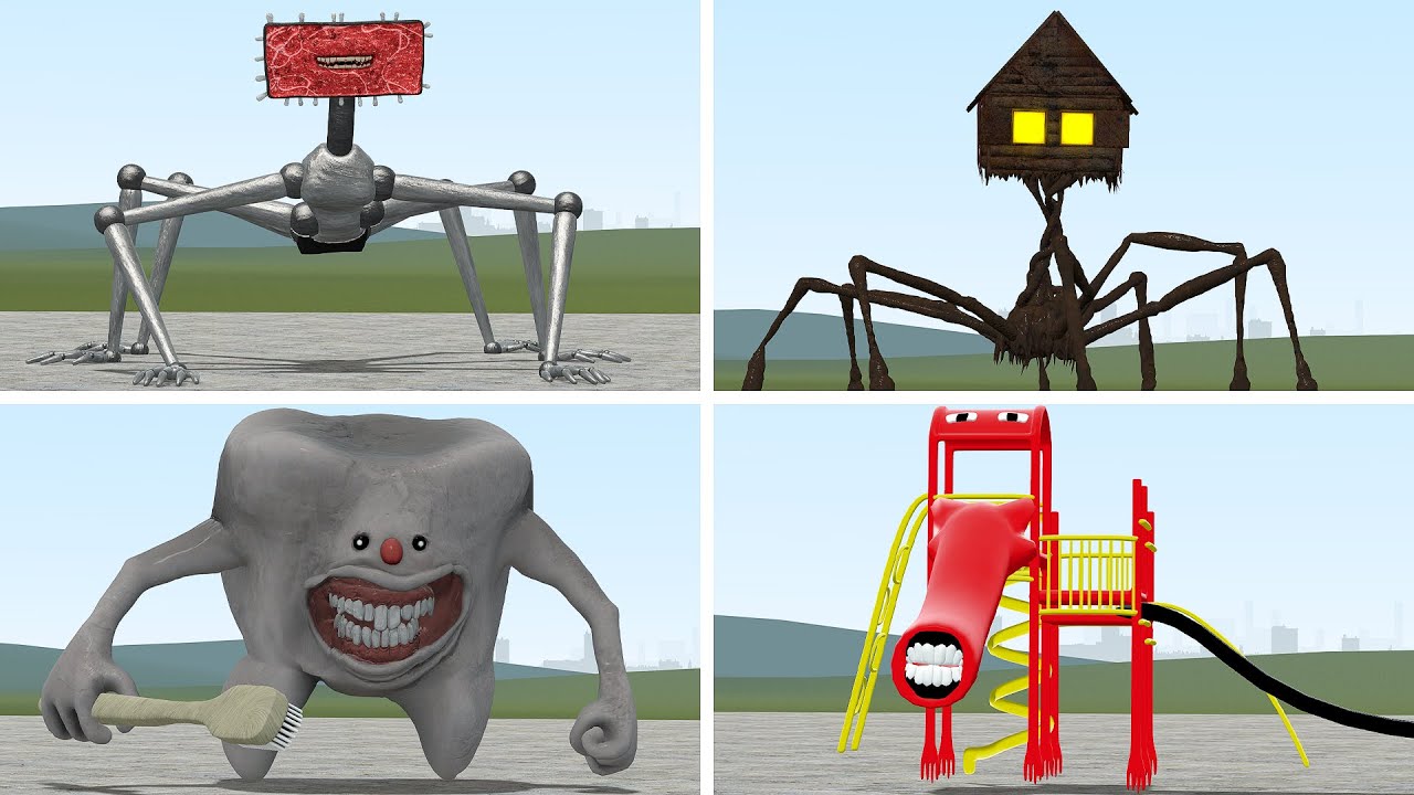 NEW MS.HUMBLE VS HOUSE HEAD VS WALKING TOOTH VS THE EXTRA SLIDE in Garry's Mod