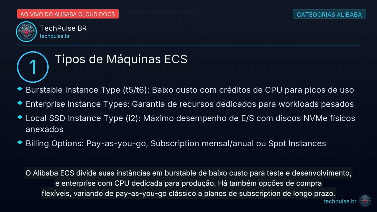 Alibaba ECS #1 &mdash; Arquitetura de Computa&ccedil;&atilde;o, Fam&iacute;lias Burstable e aliyun CLI