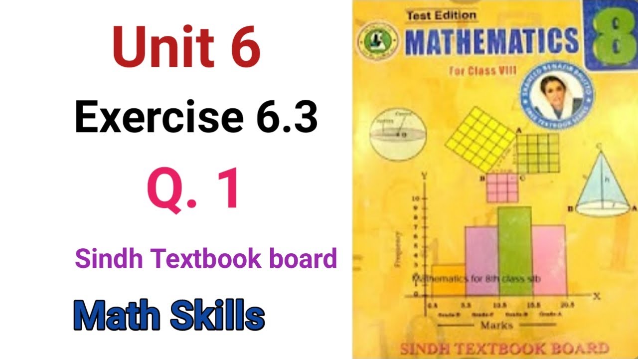 Maths Class 8 | Unit 6 | Exercise 6.3 | Q 1 | Sindh Textbook board