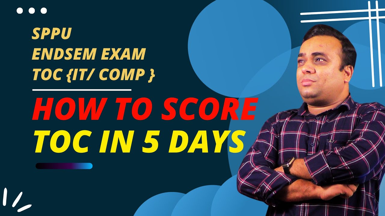 HOW TO SCORE TOC-Theory of Computation in 5 Days | Endsem | SPPU | #engineering #theoryofcomputation