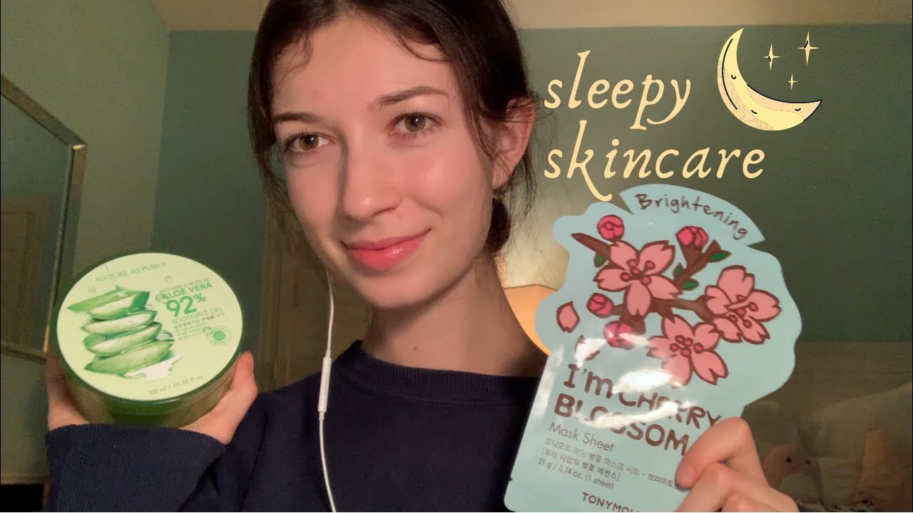 [ASMR Lofi] Sleepy skincare - tapping, tracing, whispered & soft spoken ramble
