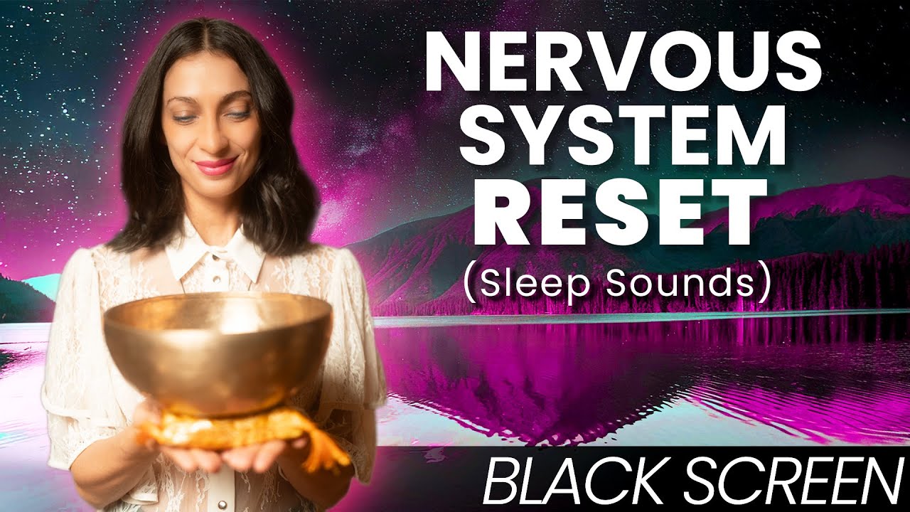 Deep Nervous System Reset | 10 hour Healing Music To Sleep To | Sound Bath Meditation (Black Screen)