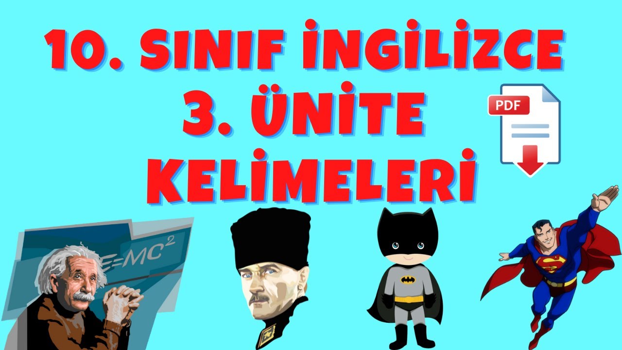 10. Sınıf İngilizce 3. Ünite Kelimeler | Legendary Figures