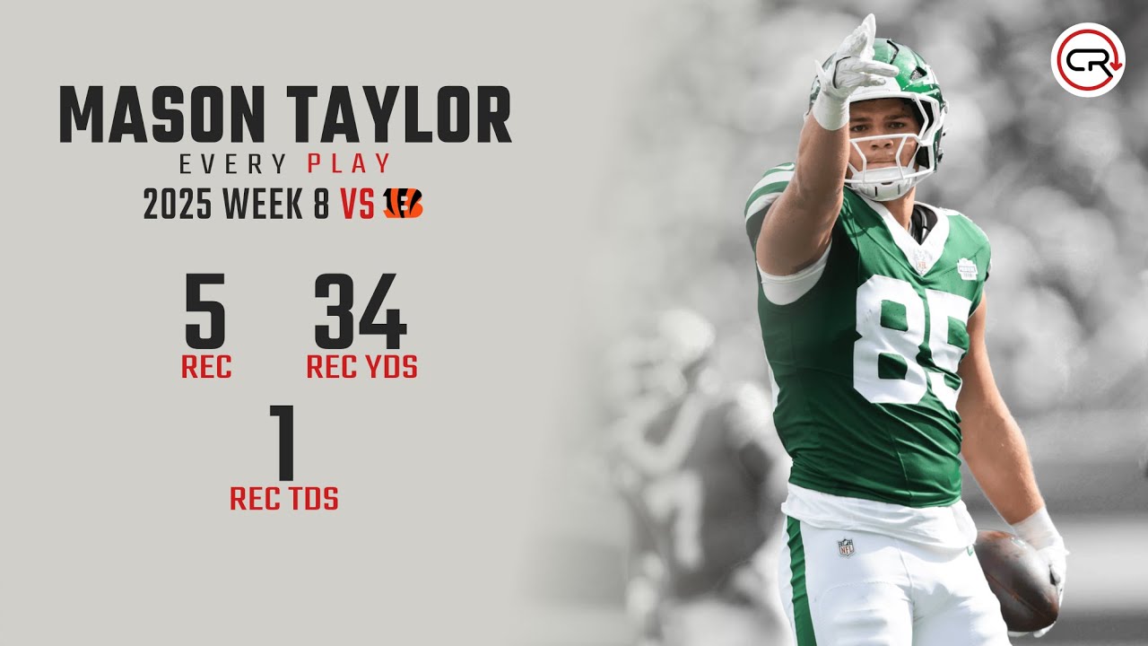 Mason Taylor Week 8 Highlights | Every Target and Catch vs Bengals