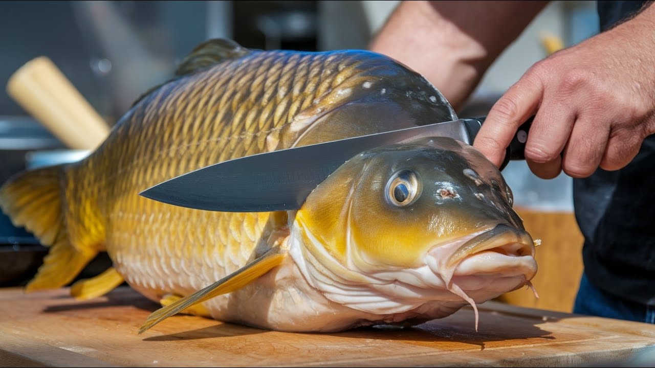 Amazing Cutting Skills || Giant Carp Fish Cutting Live In Fish Market | Big Carp Fish Cutting Skills