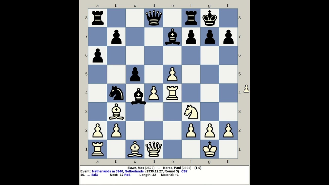 Euwe, Max vs Keres, Paul | Netherlands Chess Match 3940 1939, R3
