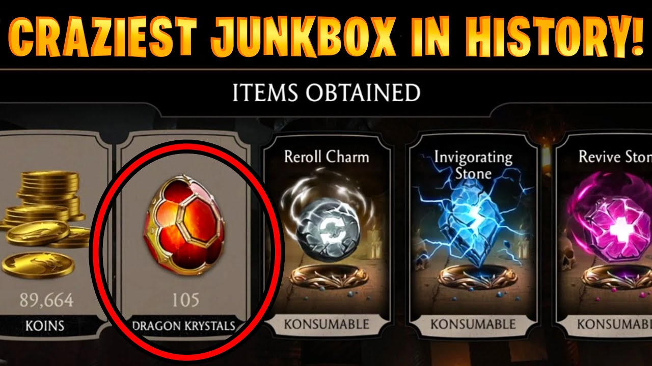 MK Mobile. This is THE BEST Junk Box Luck You'll EVER SEE! Rage Compilation.