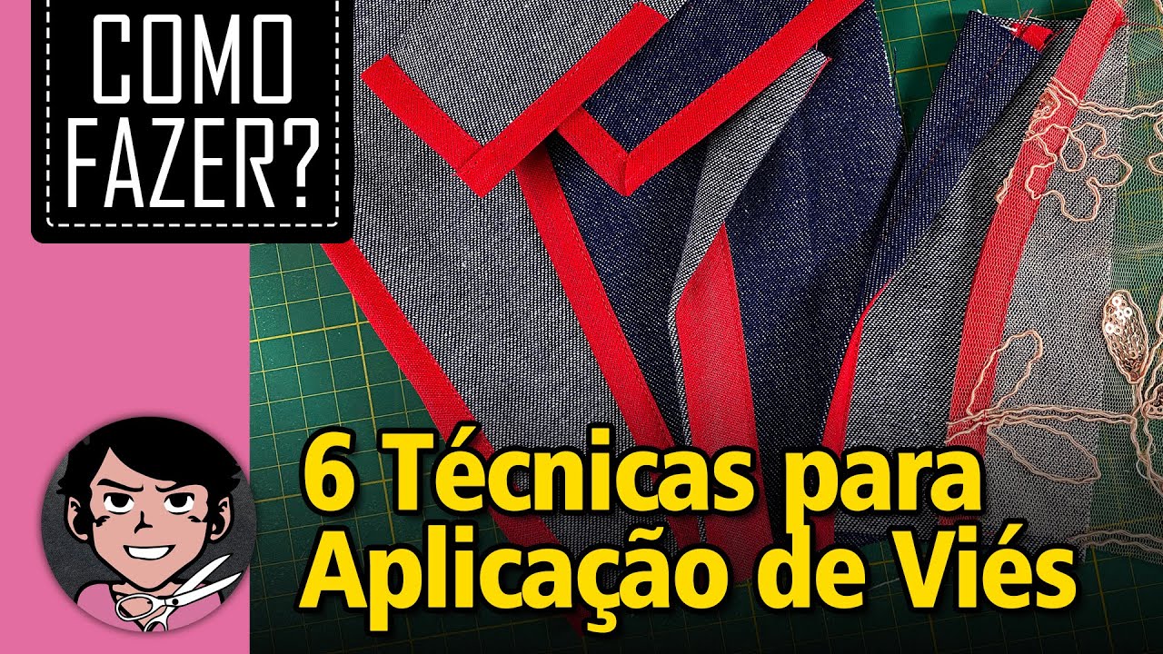 6 Técnicas de Aplicação e Acabamento com Viés [6 Maneiras de costurar Viés | Viés com Canto Mitrado]