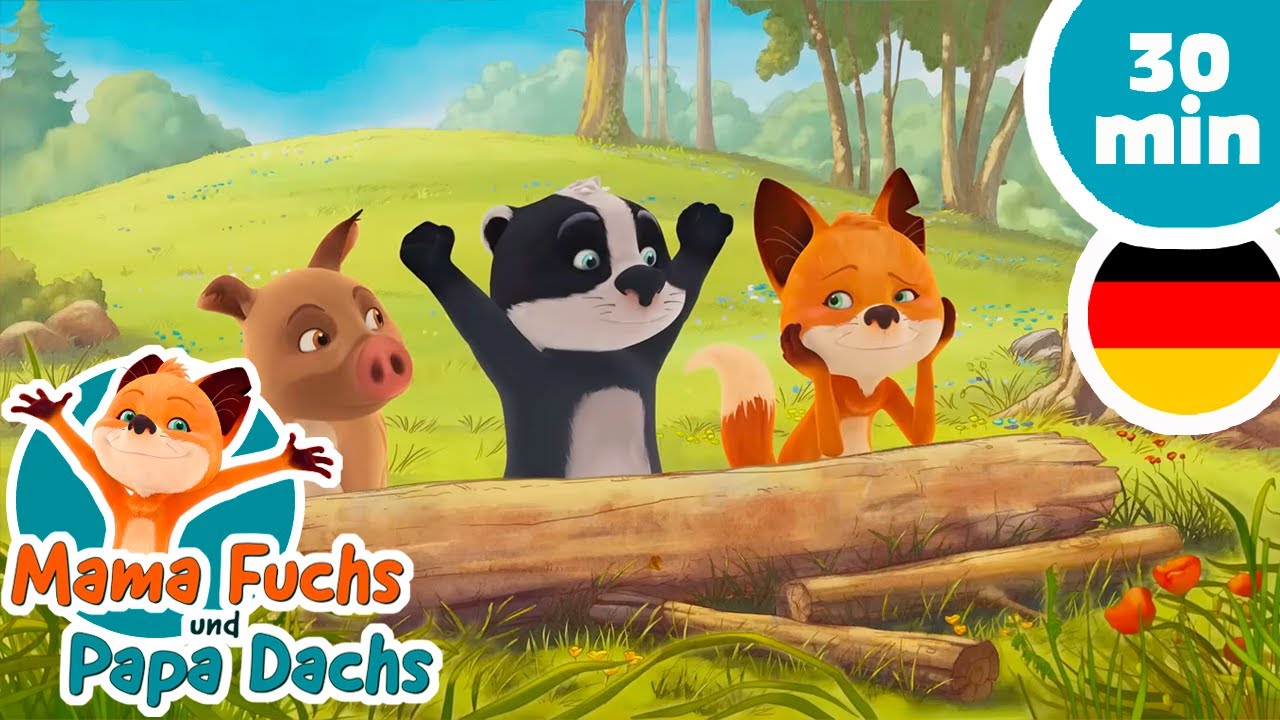 Mama Fuchs und Papa Dachs : Folge 1, 2 und 3 komplett 🦊🦡– Zeichentrick für Kinder
