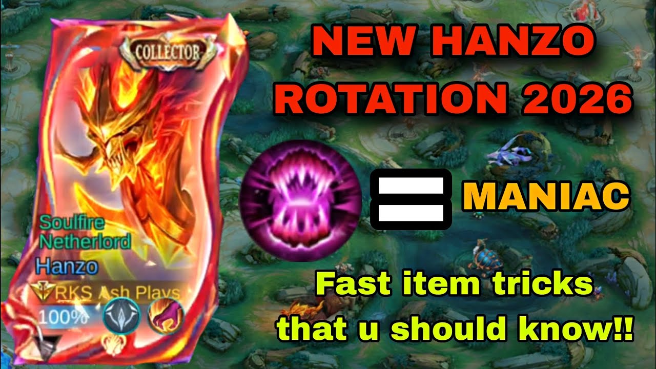 NEW BEST HANZO ROTATION FOR 2026!!🔥 (Try this for hanzo fast item tricks)