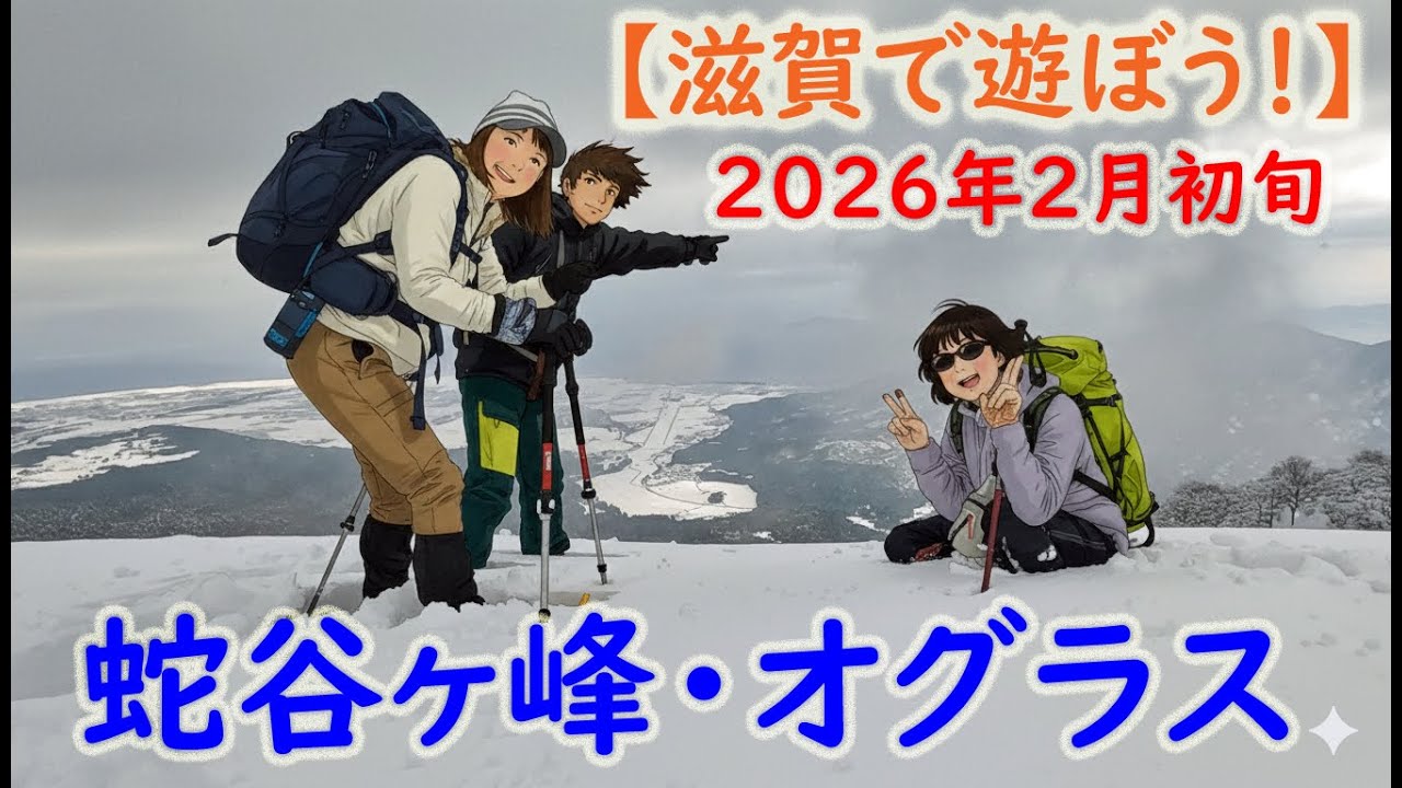 【ワカン、スノーシューで遊ぼう！】蛇谷ヶ峰・オグラス　グリーンパーク想い出の森からピストン　2026年2月初旬