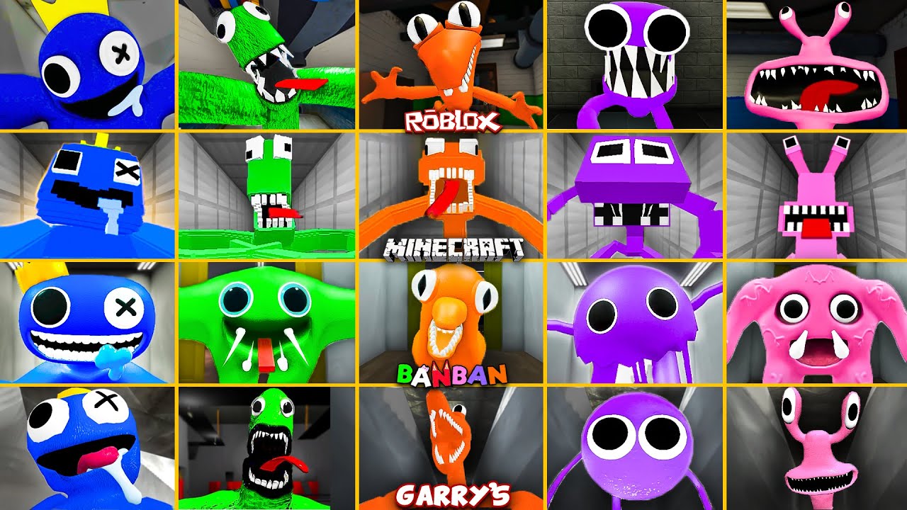 ROBLOX Rainbow Friends EVOLUTION of ALL JUMPSCARES in All Games #2 (Minecraft, Garry's Mod, Banban)