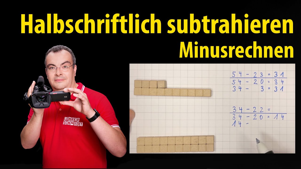 halbschriftlich subtrahieren | Minusrechnen - Lehrerschmidt - Grundschule