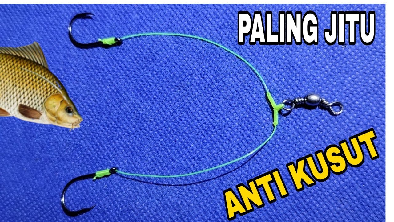 RANGKAIAN PANCING CABANG 2 KAIL BUAT IKAN MAS - SIMPUL T