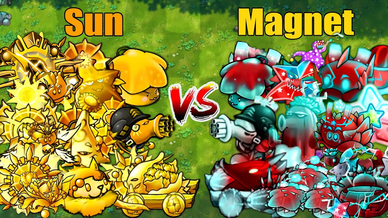 PVZ 1 Fusion 3.3 Challenge!! Team Sun VS Team Magnet VS 300 Zombie Random - Who Will Win?
