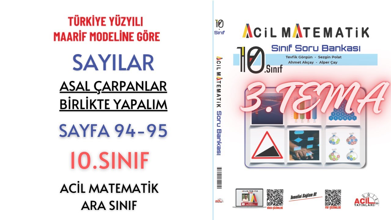 10.Sınıf Soru Bankası Asal Çarpanlar Sayfa 94-95