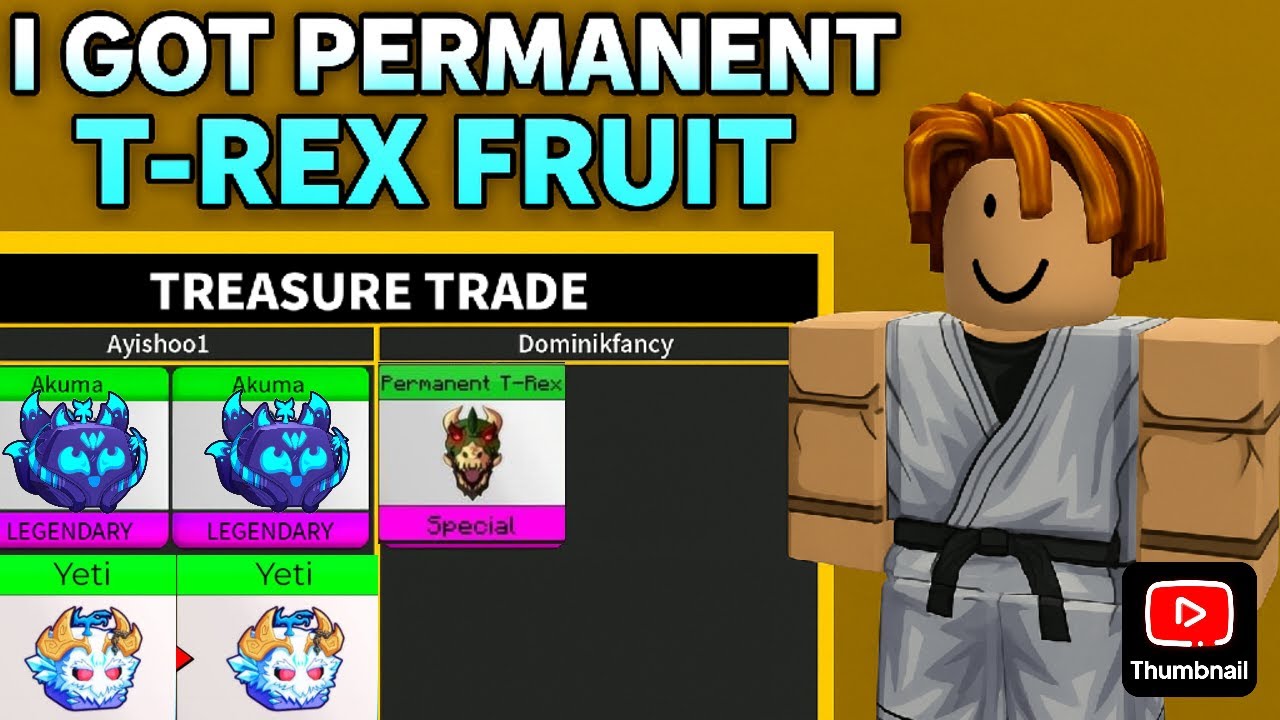 I Got Permanent T-rex Fruit and other W trades in bloxfruits ||