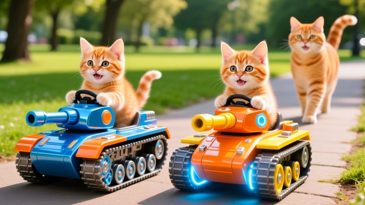 Mama Cat Trims Fur on the Farm and Makes Tiger Hat For Kittens At Home🐾🎩🐯