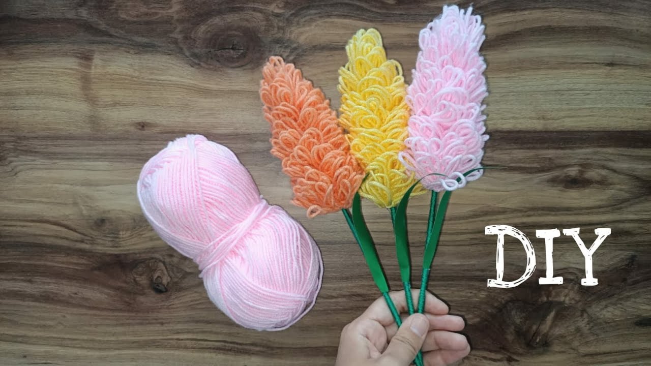 ÇOK KOLAY LAVANTA ÇİÇEĞİ YAPIMI / DIY Woolen Craft