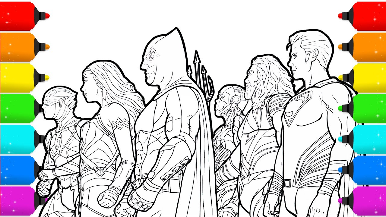 Digital Drawing Justice League _Time lapse