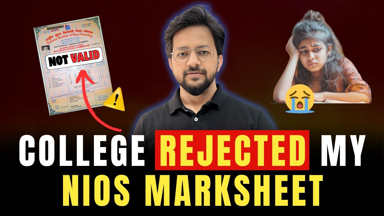 Warning!⚠️ NIOS Marksheet REJECTED by College Admission | @NIOSwithSuryaSir
