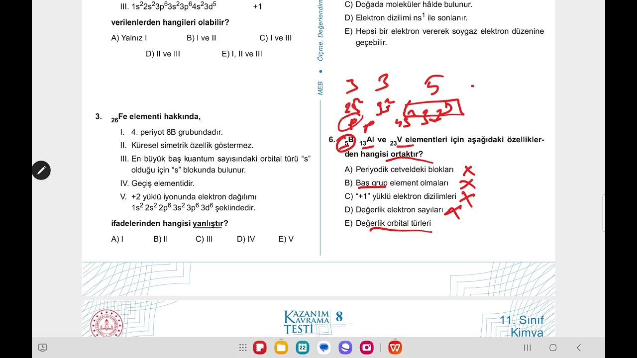 MODERN ATOM TEORİSİ MEB.KAZANIM TESTİ SORU ÇÖZÜMÜ 3