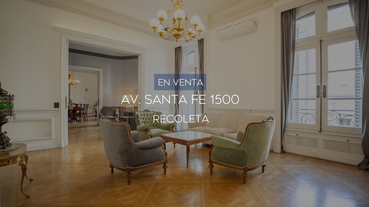 Magnífico Piso en Recoleta de 500mt y 6 dormitorios, con departamento de servicio de 3 ambientes.