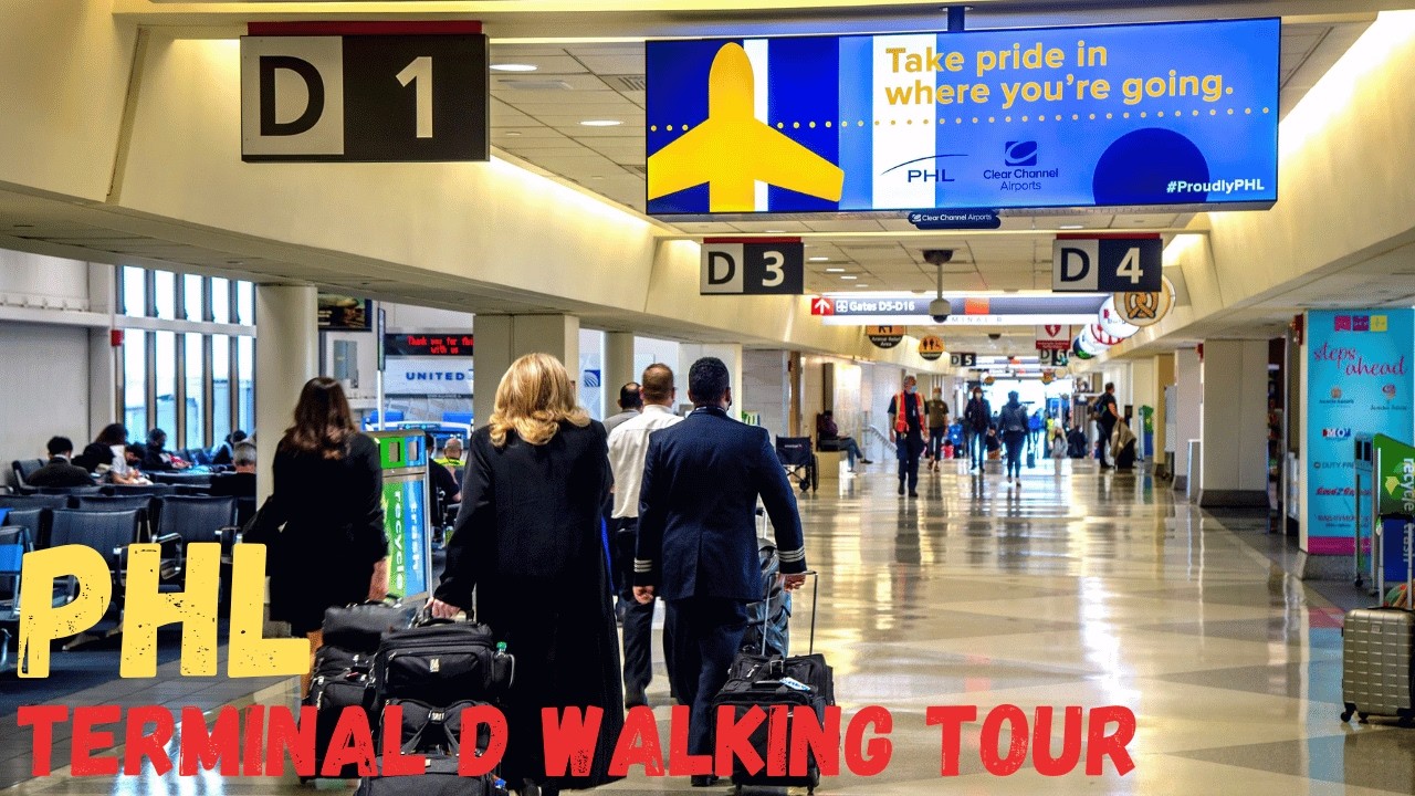 PHL Airport Terminal D Tour ✈️ (Airlines, Gates & Ground Transport)