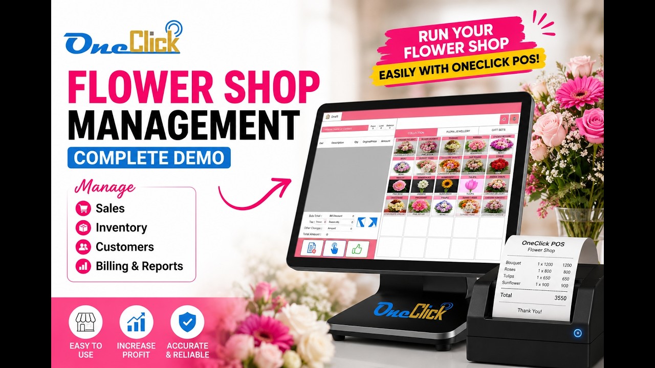 Flower Shop POS Software | Florist Billing & Inventory Management System POS System for Gift Shops