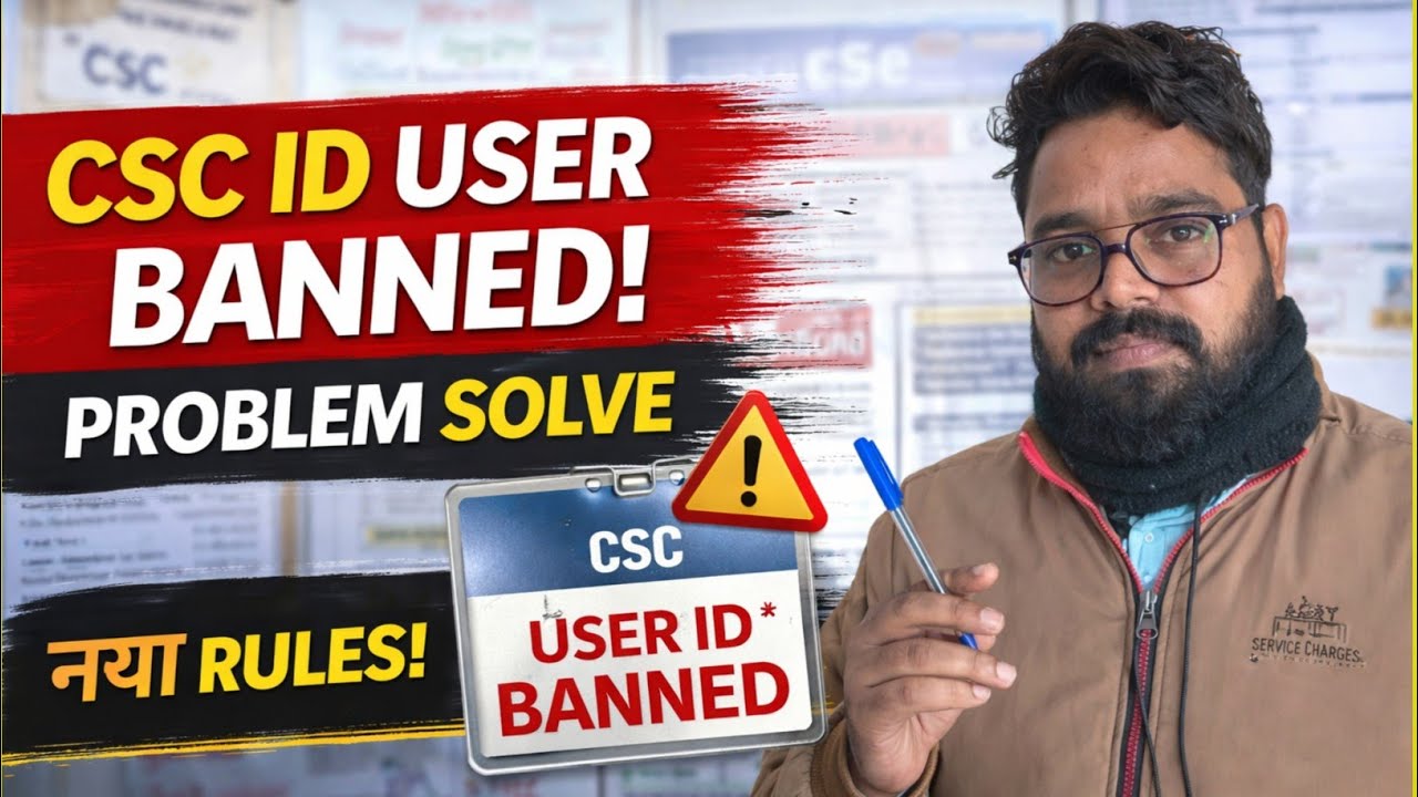 CSC ID Banned Problem Solution 2026 | CSC New Rules & Center Setup | CSC ID Banned Kaise Chalu Kare